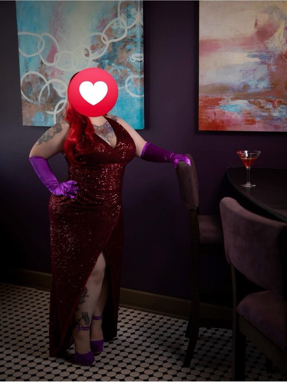 FASHION NOVA BURGUNDY SEQUIN MAXI DRESS